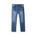 Men's Clothing Distressed Jeans Slim Fit Midweight Cotton Long Pants With Slight Stretch For Men_mkmklike.com