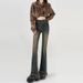 Retro High-waisted Flared Jeans Women, 2026 New Style, Petite Stretch Slimming Fringed Bell-bottom Pants For Spring And_mkmklike.com