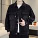 Men's Denim Jacket Suitable For Various Occasions And Outfits 2026 Autumn New Style Trendy Plus Size Durable Versatile Lapel_mkmklike.com