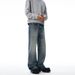 Men's Clothing & Archer0603 & Autumn New American Retro Washed Trendy Brand Vibe Slim Fit Flared Distressed Jeans Men_mkmklike.com