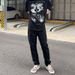 Nordmann Slim Fit Jeans For Men American High Street Trendy Brand Skinny Autumn Winter Style Cool Hip Hop Versatile Black Casual_mkmklike.com