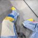 Smiley Bear Hayley Sticker Trend Loose Hip Hop Trousers Jeans Ins Loose Straight Men_mkmklike.com