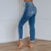 Women's Clothing Jeans Women's Washed Gradient Straight Pants_mkmklike.com