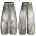 Unisex Japanese Streetwear Denim Pants - Loose Fit Comfortable High Waisted Trousers For Women & Men, Vintage Aesthetic_mkmklike.com