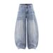 Fit Denim Scimitar Men's Punk Street Style Vintage Washed Loose Wide-Leg Casual Versatile Long Pants_mkmklike.com
