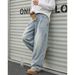 Men's Spring High Street Style Baggy Casual Pants Straight Leg With Side Pleats And Distressed Wash American Fashion_mkmklike.com
