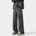 American High Street Leopard Print Jeans For Men, Spring And Autumn Style, Loose Straight Pants, Trendy Brand, Stylish_mkmklike.com