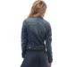 Chicco 2024 Blue Denim For Women Slim Fit European And American Style Turn-down Collar Solid Color Single-breasted Street_mkmklike.com