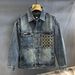 Men's Clothing Retro Heavy Embroidery Pocket Washed Denim Jacket Workwear Jacket Men_mkmklike.com