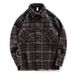 American Retro Plaid Shirt Men, Spring And Autumn Loose Brushed Long Sleeve High-end Turn-down Collar Jacket Commuter_mkmklike.com