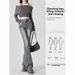 High-waisted And Slightly Pulled Jeans For Women's 2026 Summer Trend Versatile Bow Design Sense Slim-fitting And Thin Flared Trousers_mkmklike.com