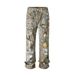 Men's High Street Style Washed Loose Wide Leg Digital Print Jeans With Wide Leg Design_mkmklike.com