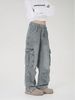 Men's Clothing Street Style Splashed Workwear Jeans Pockets Hip Hop Distressed Wide Leg Trousers_mkmklike.com