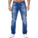High Quality New Style Men's Slim Double Line Jeans Gold Classic Tricolor Jeans New_mkmklike.com