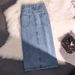 Women's Clothing Denim Skirt Women's Mid Length New High Waist Slim Side Slit Hip Skirt_mkmklike.com