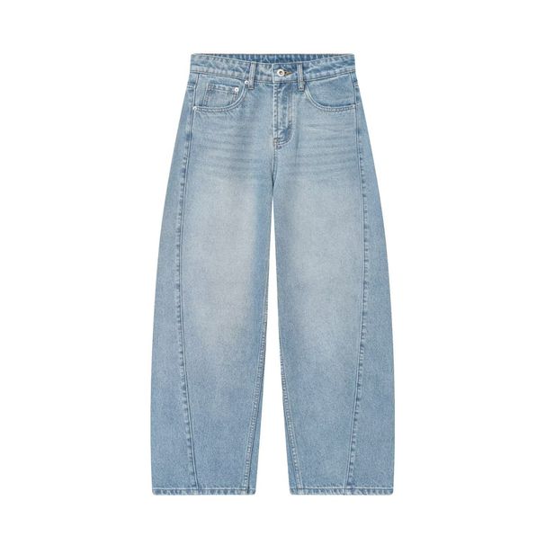 Women's Classic High Waist Relaxed Straight Jeans - Vintage Denim Pants With Button Details, Comfortable & Stylish (Blue, Light Blue, Dark Blue)_mkmklike.com