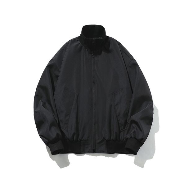 American Retro Oversized Bomber For Men, Spring New Trendy Brand Stand Collar Baseball Jacket Short Top_mkmklike.com