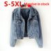 Chicco 2025 Women's Short Denim Jacket Ulzzang Beaded Pearl Loose Spring Autumn New Top_mkmklike.com