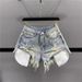 Women's High-Waisted Slimming Fringe Ripped Denim Shorts Summer 2026 A-Line Wide Leg Hot Pants Leg Lengthening Hot Girl Style_mkmklike.com