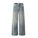 American Style Washed Faded Jeans For Men, Trendy Brand, Loose Casual Vintage Simple Straight Long Pants_mkmklike.com