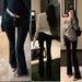 Low Waisted Slim Fit Denim Jeans Supermodel Long Legged Black Tight Fitting And Slimming Slightly Flared Pants Visible Stitching New Spring Style_mkmklike.com