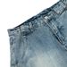 American Style Loose Wide-Leg Scimitar Men's Denim Trousers Vibe Trendy Brand Punk Split Patchwork Casual Pants_mkmklike.com