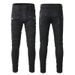 Men's Clothing American High Street Trend Multi Pocket Stretch Slim Fit Pants Knee Pleated Motorcycle Jeans Men's Pants 964_mkmklike.com