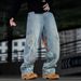 Men's Clothing Trendy High Street Style, Loose Fit, Wide Leg, Drape, Fashionable, Cool, Floor Length Hip Hop Trousers._mkmklike.com