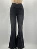 Women's High Waisted Flared Jeans Retro American Style High Elasticity Slimming Washed Trousers_mkmklike.com