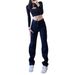 Black Slim-fit Straight-leg Jeans For Women, 2025 Spring New Style, High-waisted, Trendy, Loose Wide-leg, Elegant_mkmklike.com