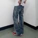 Men's Clothing High Street European And American English Embroidery Ripped Retro Jeans Trousers Men's Knife Cut Pants_mkmklike.com