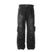 Multi-Pocket Cargo Men's Spray Painted Vintage Functional Tactical Pants American High Street Design Straight-Leg Denim_mkmklike.com
