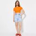 Women's Clothing Loose Slim Printed Jeans Shorts_mkmklike.com