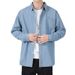 Northfold LKTM Clothing # Men's Denim Autumn Winter New Long Sleeve Loose Japanese Retro Workwear Casual Shirt Jacket_mkmklike.com