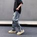 Nordmann American Retro Patchwork Jeans Men Straight Loose Vibe Style Autumn Winter Trendy Brand Versatile Cool Casual Pants_mkmklike.com