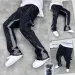 Trendy High Street Mens Jeans Loose Fit Straight Leg Casual Drag Trousers American Style Vintage Vibe Micro Flare 250222_mkmklike.com