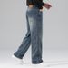 Jeans Men's New Versatile Loose Fashion Simple Straight Casual Pants_mkmklike.com