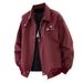 WASSUPNEST High Street Workwear Jacket For Men, Spring Autumn Vintage European And American Design Retro Coat_mkmklike.com