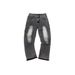 Men's Clothing Menswear Trendy Retro Washed Denim Jeans, Loose Casual Heavyweight Jeans_mkmklike.com