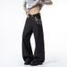 Cross-border American High Street Design Sense Loose Jeans Men's Trendy Brand Black Loose And Versatile Casual Long Pants Men_mkmklike.com