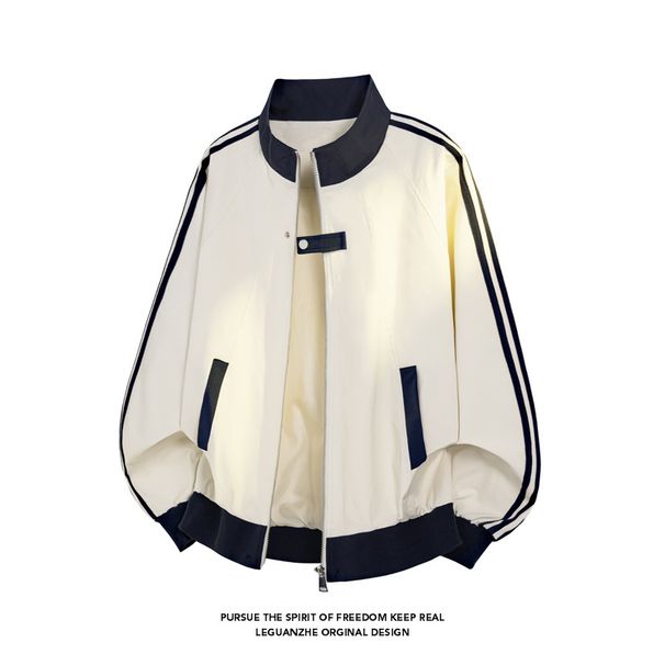 American Style Patchwork Sports For Men Winter Heavyweight Trendy Brand Versatile Couple High Street Cool Striped_mkmklike.com