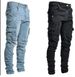 2025 European And American New Jeans Men's Side Pockets Elastic Small Feet Thin Skinny Jeans_mkmklike.com