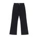 Men's Clothing Denim Pure Black Flared Vibe Slim Fit Pure Cotton Jeans Simple Drape Versatile Pants_mkmklike.com
