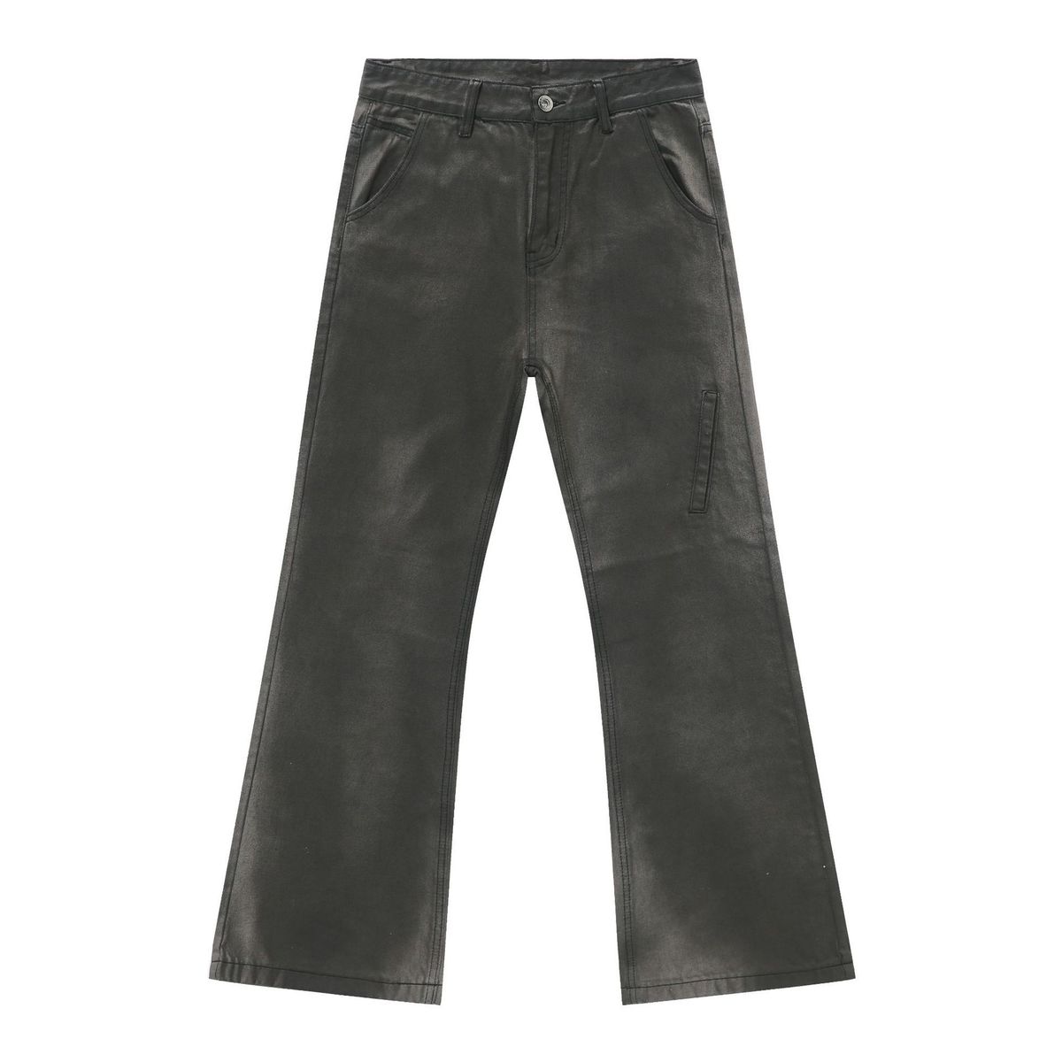 EF JEANS | 2024 New Product, American High Street Black And Gray Gradual Change Niche Oblique Pocket Decorative Micro-pull Jeans_mkmklike.com