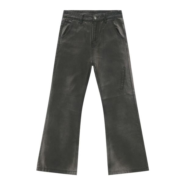 EF JEANS | 2024 New Product, American High Street Black And Gray Gradual Change Niche Oblique Pocket Decorative Micro-pull Jeans_mkmklike.com