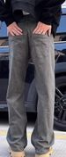 American High Street Washed Old Splicing Tooling Jeans Men's Spring New Trend Loose Micro-pull Casual Trousers_mkmklike.com