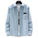 Men's Clothing New Thickened Men's Denim Long Sleeve Shirt Trendy Youth Jacket Shirt_mkmklike.com