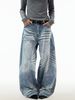 Men’s American Retro Whiskered Jeans – Relaxed Wide Leg Denim Pants | Vintage Washed Blue | Straight Fit Cotton Trousers_mkmklike.com