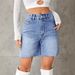 Women's High Waist Denim Shorts - Trendy Casual Stretch Jean Shorts With Comfortable Fit Denim Hot Pants For Women_mkmklike.com