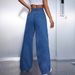 Women's Printed High-Waisted Wide Leg Jeans - Korean Style Straight Denim Pants With Heart Pattern (5 Sizes, S-XXL)_mkmklike.com